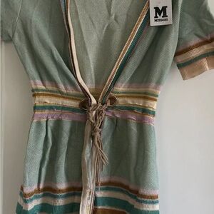 Missoni Striped Knit Tie-waist Top